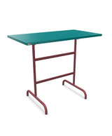 Schaffner Säntis Table haute rabattable 130x70cm h:110cm Bleu Kali 56 Bordeaux 38 