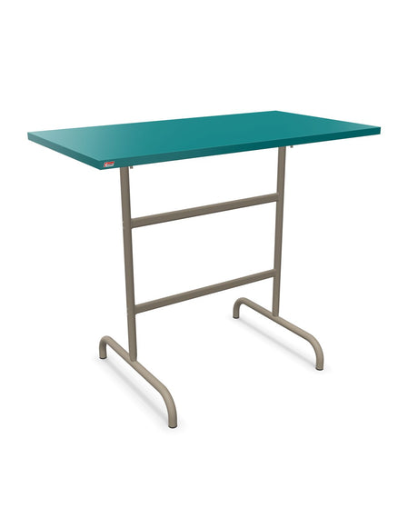 Schaffner Säntis Table haute rabattable 130x70cm h:110cm Bleu Kali 56 Champagne 85 