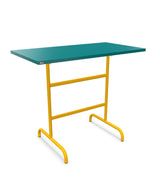 Schaffner Säntis Table haute rabattable 130x70cm h:110cm Bleu Kali 56 Jaune 11 