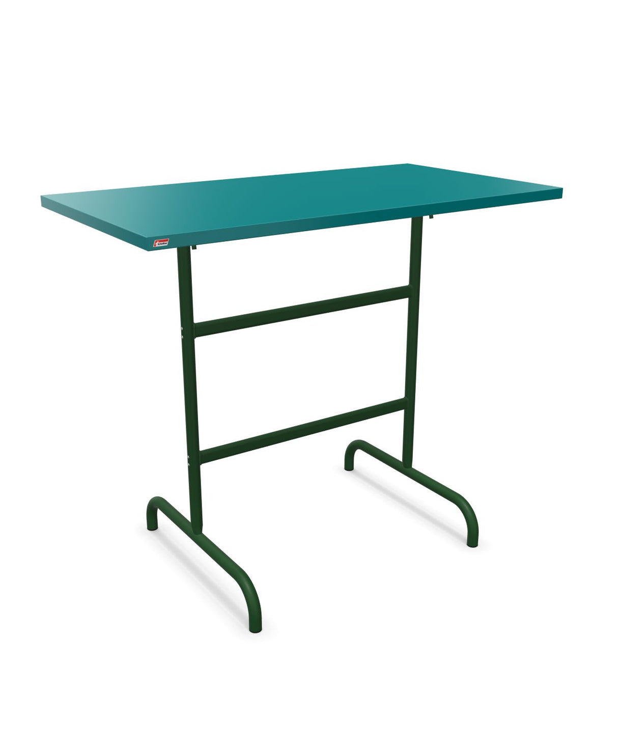 Schaffner Säntis Table haute rabattable 130x70cm h:110cm Bleu Kali 56 Vert Sapin 66 