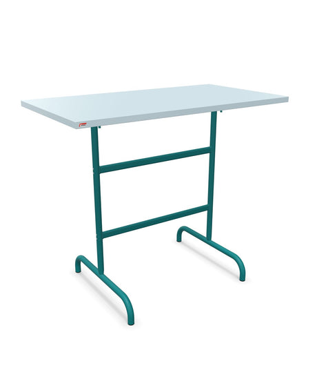 Schaffner Säntis Table haute rabattable 130x70cm h:110cm Bleu Pastel 51 Bleu Kali 56 