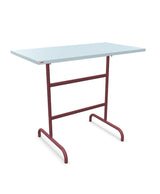 Schaffner Säntis Table haute rabattable 130x70cm h:110cm Bleu Pastel 51 Bordeaux 38 