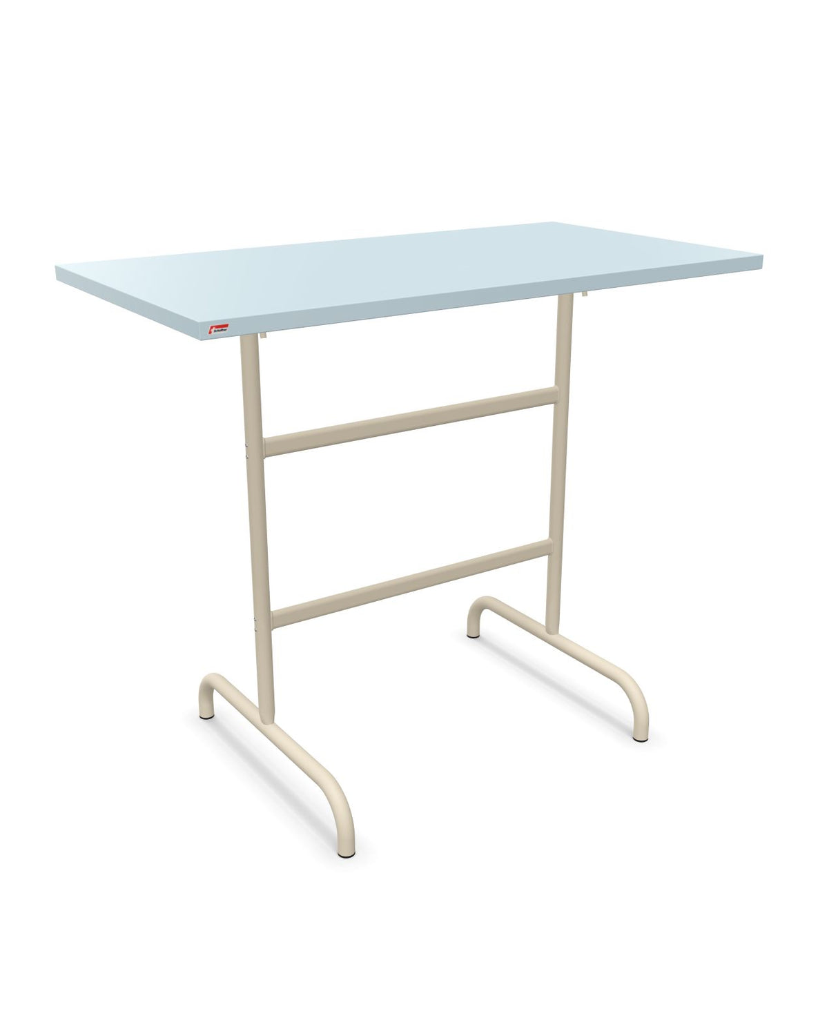 Schaffner Säntis Table haute rabattable 130x70cm h:110cm Bleu Pastel 51 Sable Pastel 15 