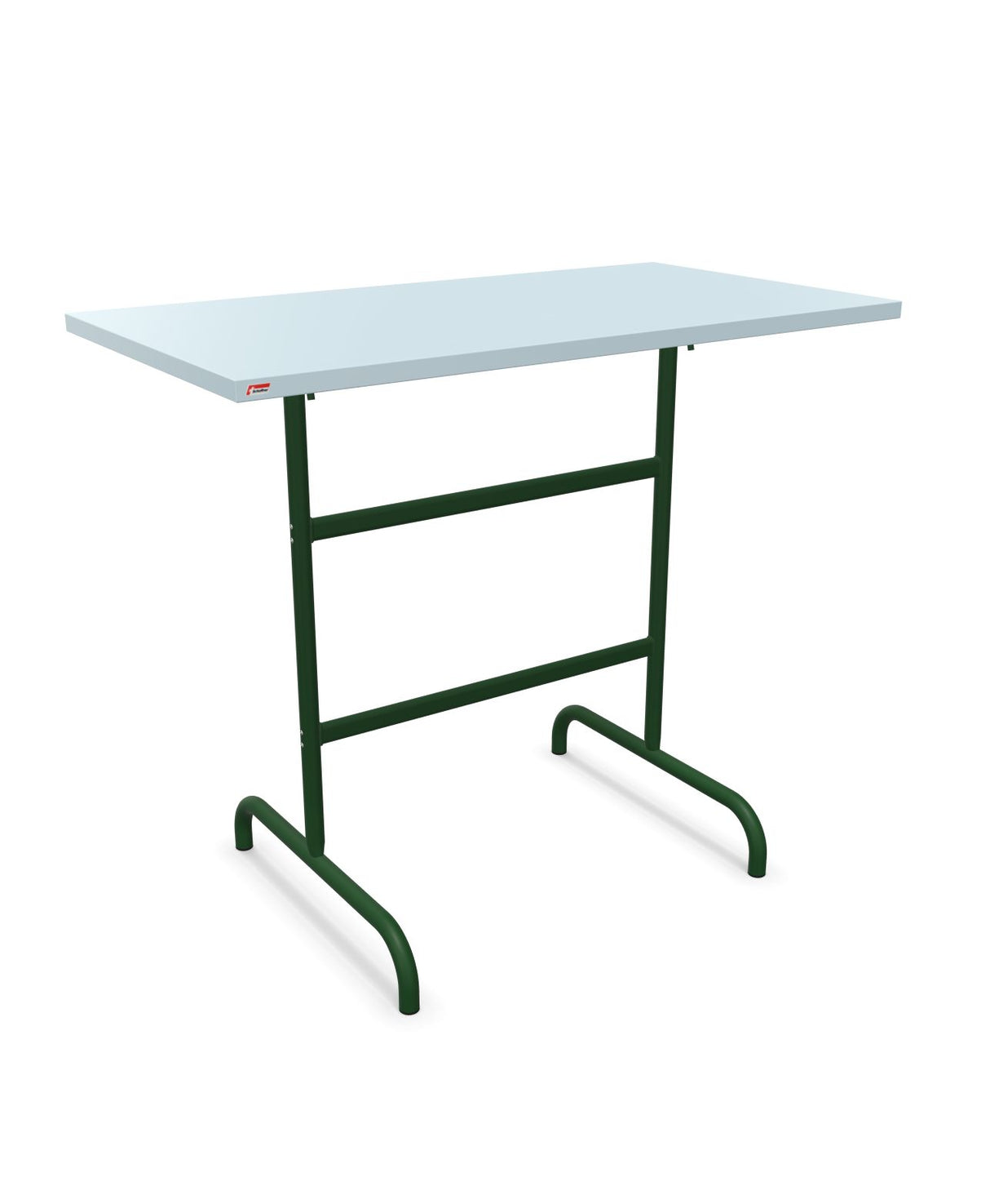 Schaffner Säntis Table haute rabattable 130x70cm h:110cm Bleu Pastel 51 Vert Sapin 66 