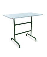 Schaffner Säntis Table haute rabattable 130x70cm h:110cm Bleu Pastel 51 Vert Sapin 66 