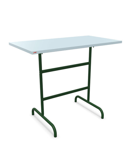 Schaffner Säntis Table haute rabattable 130x70cm h:110cm Bleu Pastel 51 Vert Sapin 66 