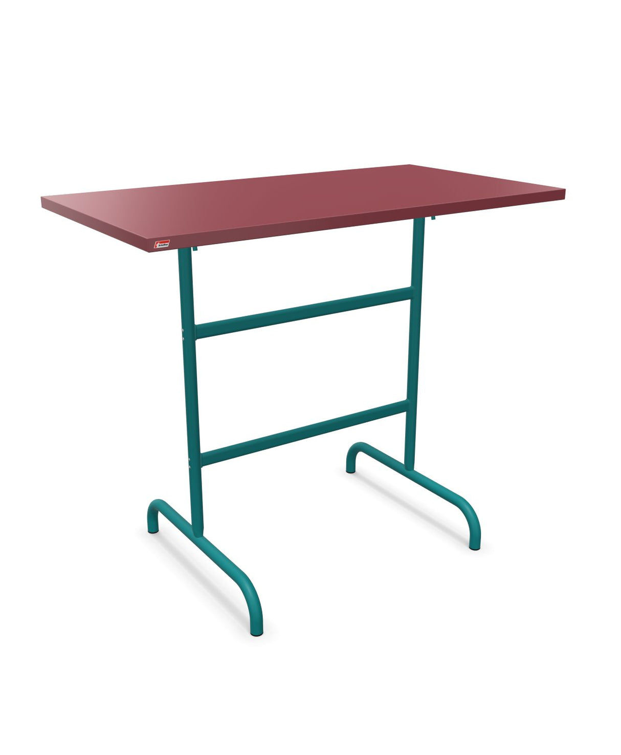 Schaffner Säntis Table haute rabattable 130x70cm h:110cm Bordeaux 38 Bleu Kali 56 