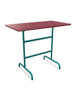Schaffner Säntis Table haute rabattable 130x70cm h:110cm Bordeaux 38 Bleu Kali 56 