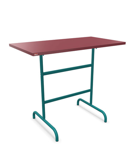 Schaffner Säntis Table haute rabattable 130x70cm h:110cm Bordeaux 38 Bleu Kali 56 