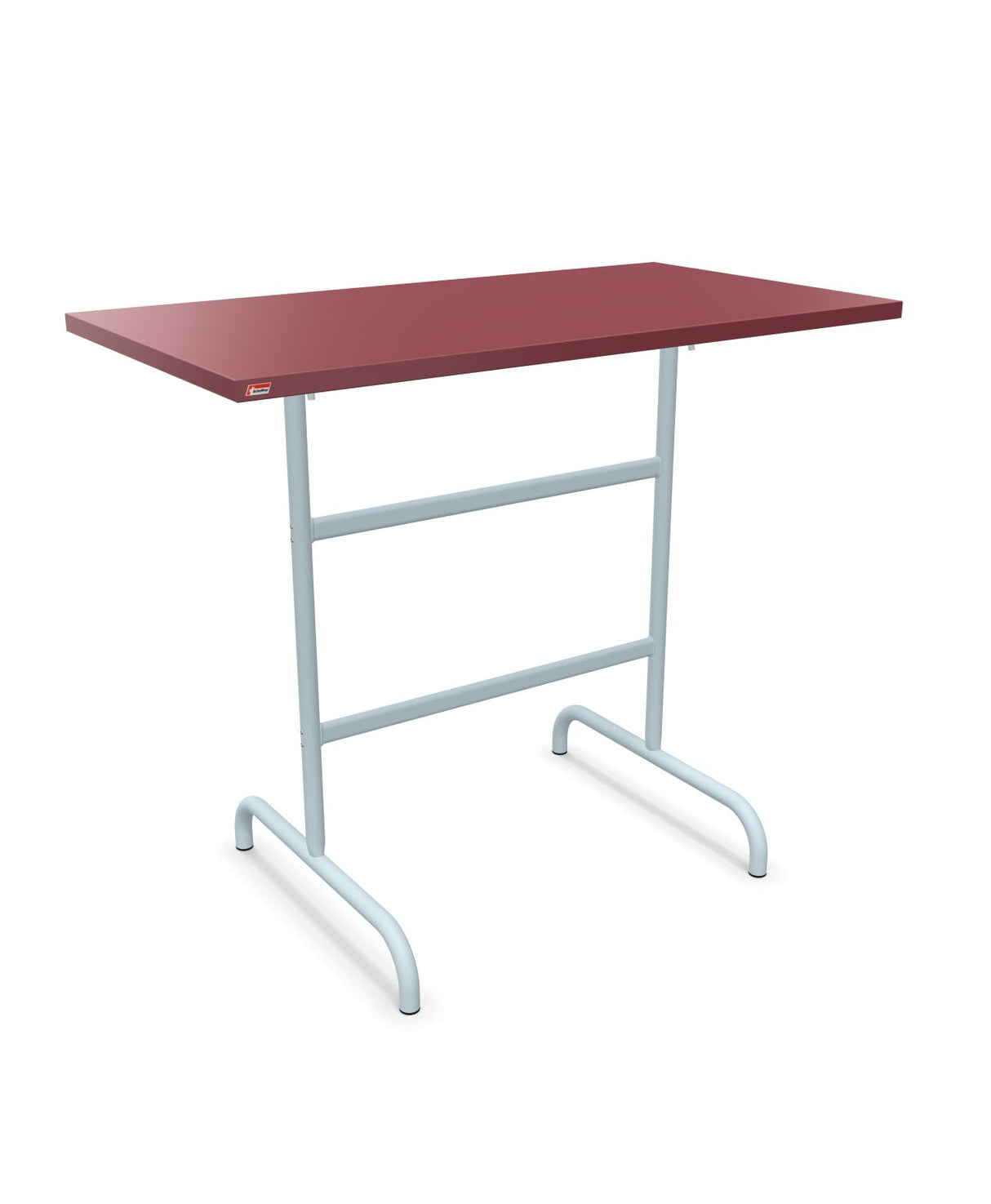 Schaffner Säntis Table haute rabattable 130x70cm h:110cm Bordeaux 38 Bleu Pastel 51 