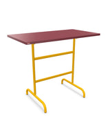 Schaffner Säntis Table haute rabattable 130x70cm h:110cm Bordeaux 38 Jaune 11 