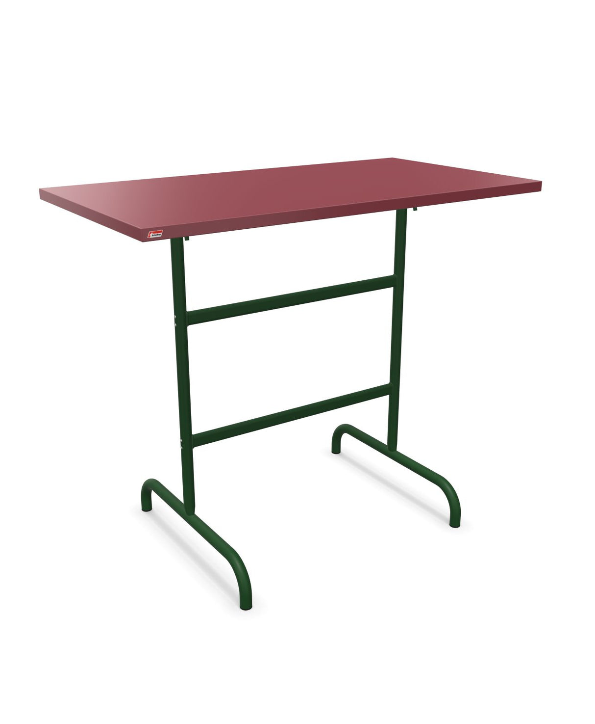Schaffner Säntis Table haute rabattable 130x70cm h:110cm Bordeaux 38 Vert Sapin 66 