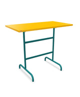 Schaffner Säntis Table haute rabattable 130x70cm h:110cm Jaune 11 Bleu Kali 56 