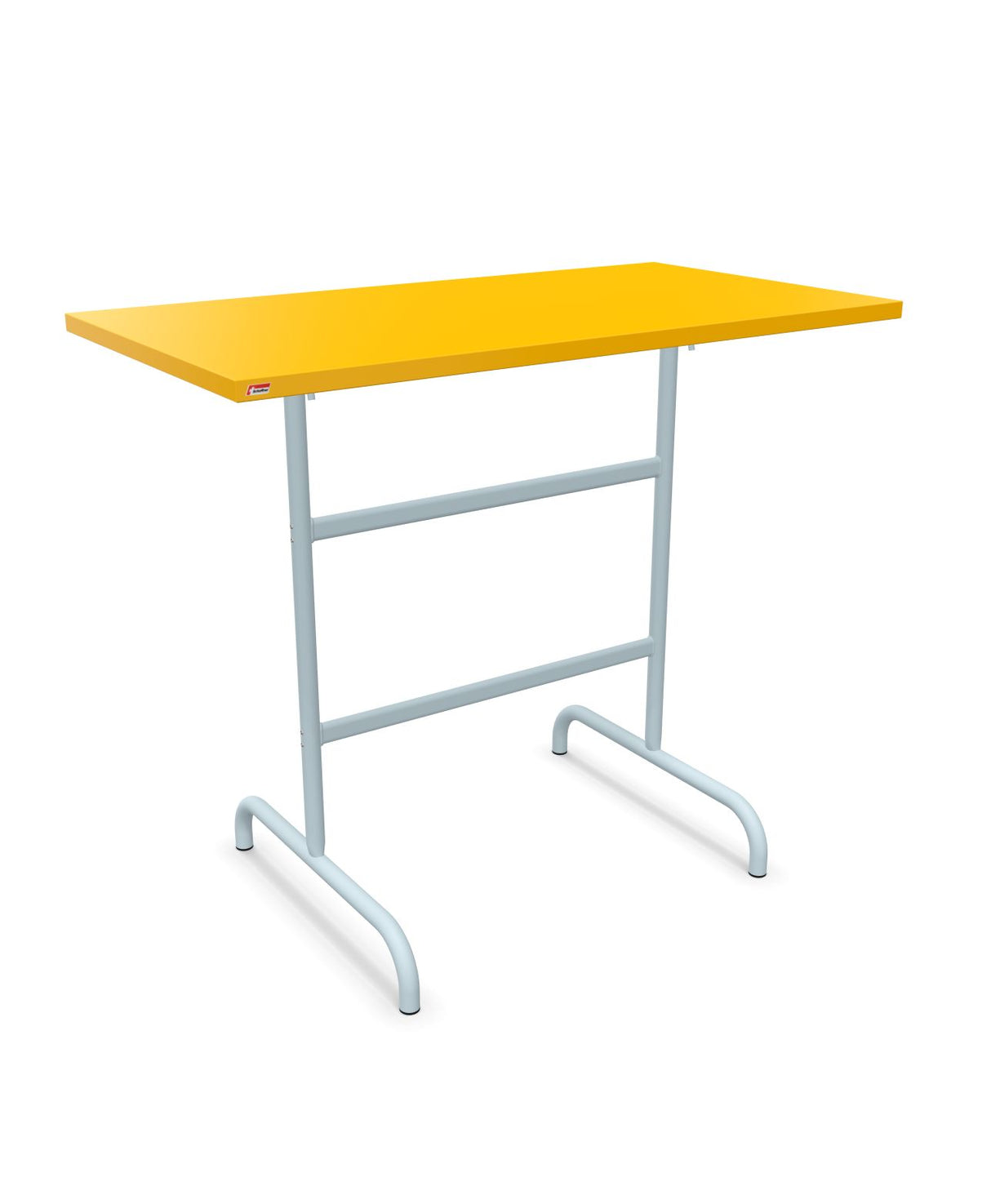 Schaffner Säntis Table haute rabattable 130x70cm h:110cm Jaune 11 Bleu Pastel 51 