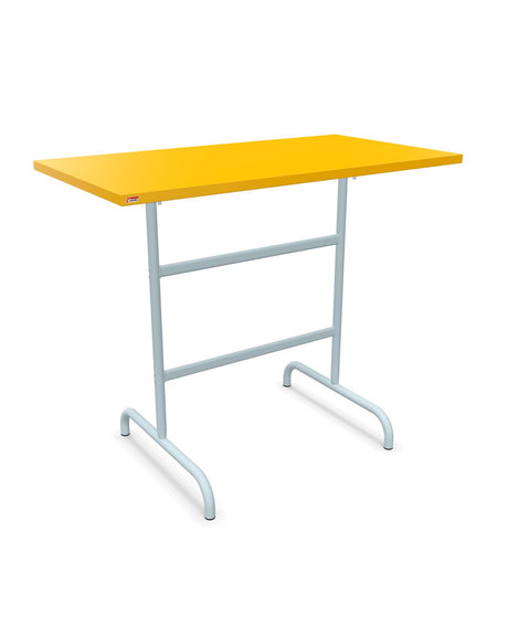 Schaffner Säntis Table haute rabattable 130x70cm h:110cm Jaune 11 Bleu Pastel 51 