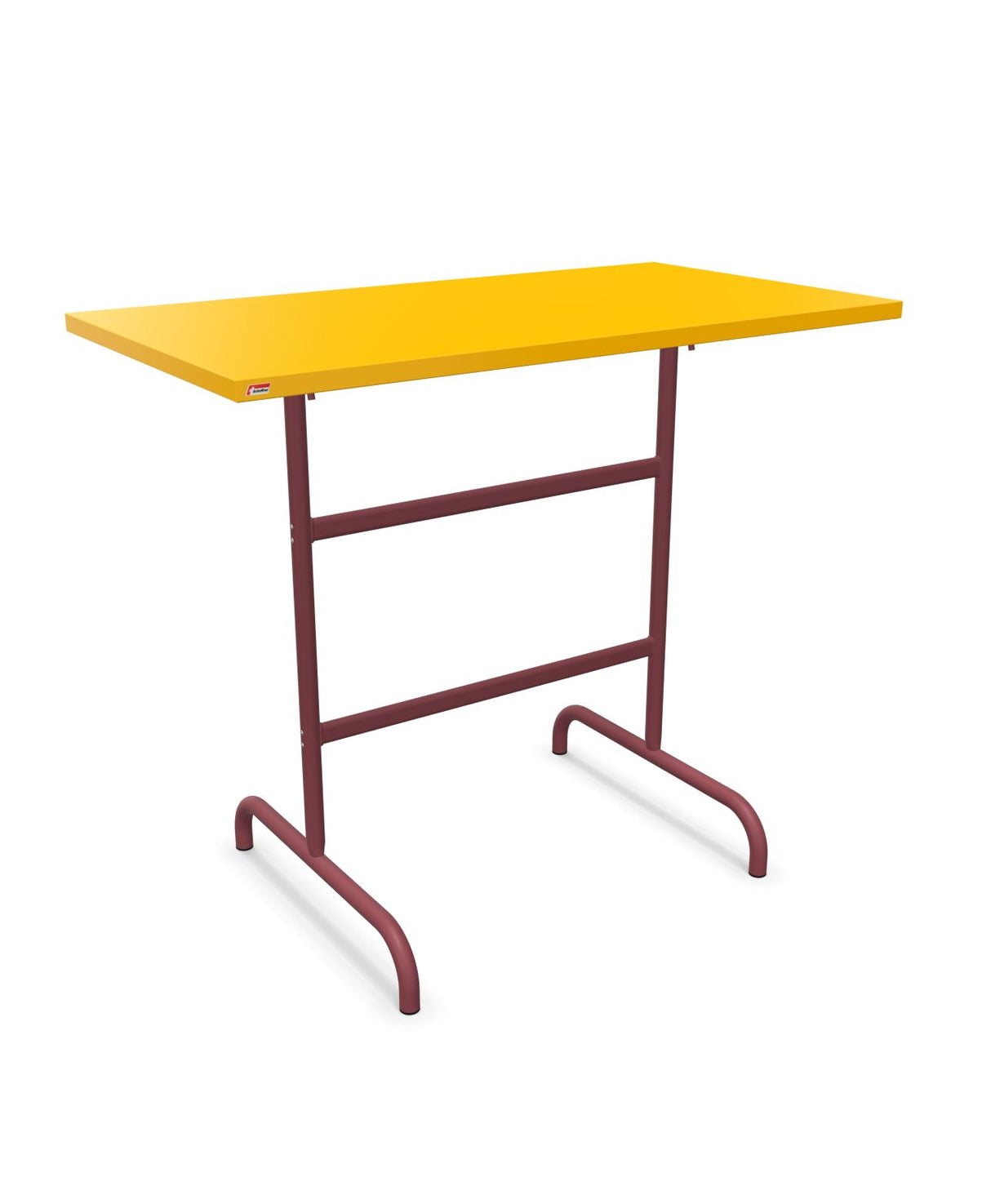 Schaffner Säntis Table haute rabattable 130x70cm h:110cm Jaune 11 Bordeaux 38 