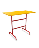 Schaffner Säntis Table haute rabattable 130x70cm h:110cm Jaune 11 Rouge 30 