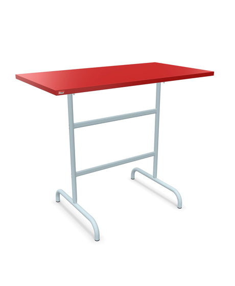 Schaffner Säntis Table haute rabattable 130x70cm h:110cm Rouge 30 Bleu Pastel 51 