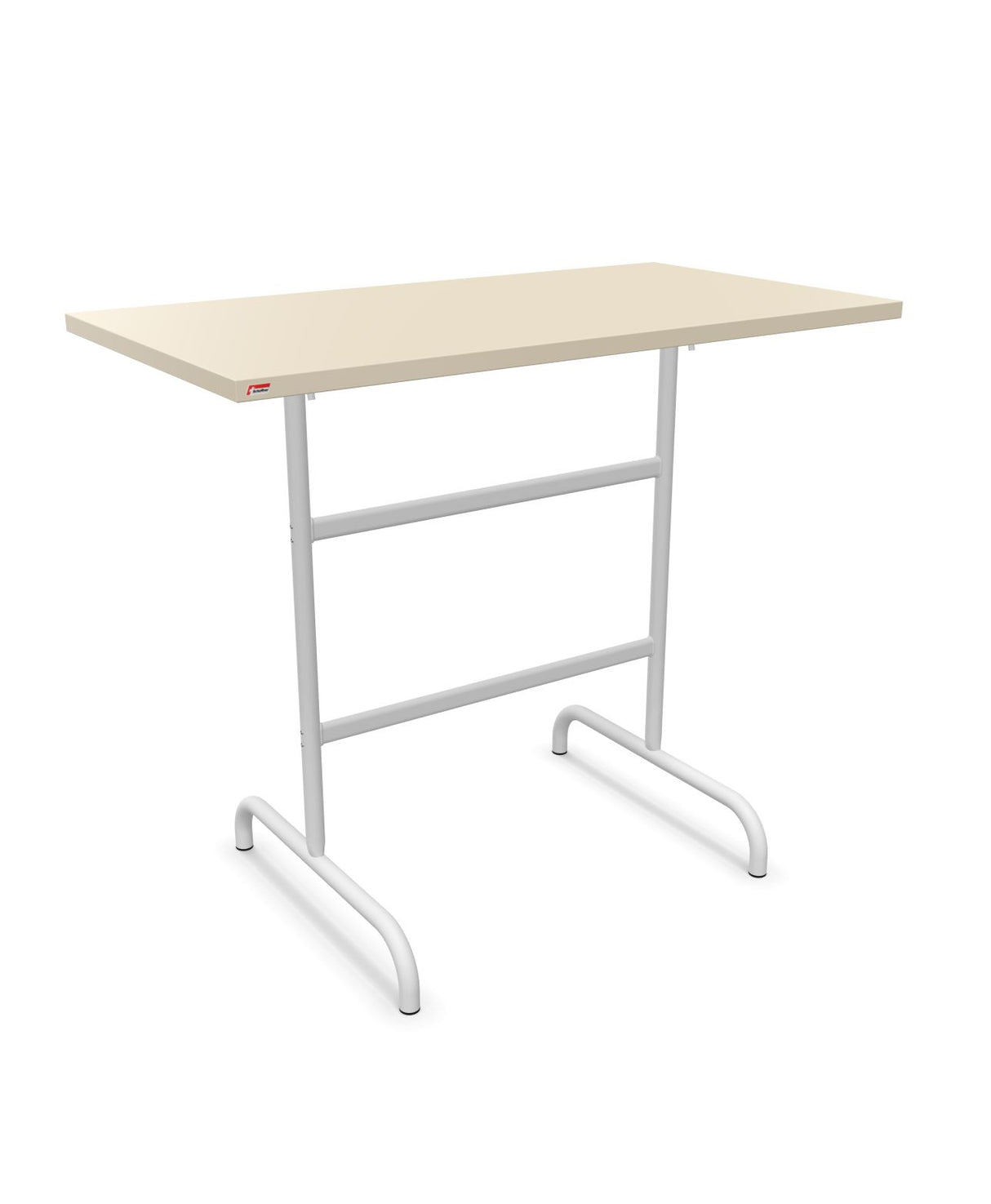 Schaffner Säntis Table haute rabattable 130x70cm h:110cm Sable Pastel 15 Blanc 90 
