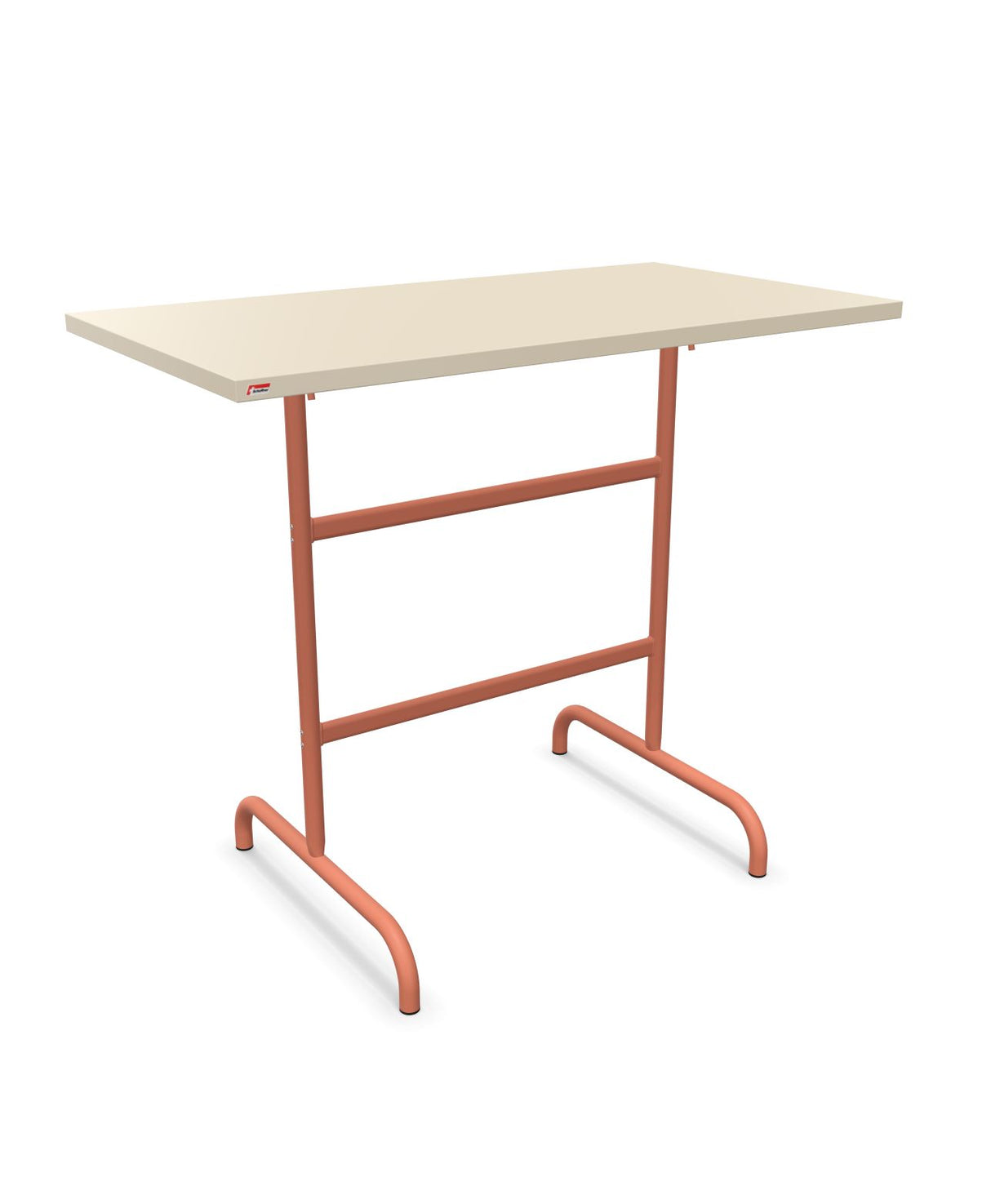 Schaffner Säntis Table haute rabattable 130x70cm h:110cm Sable Pastel 15 Terracotta 84 