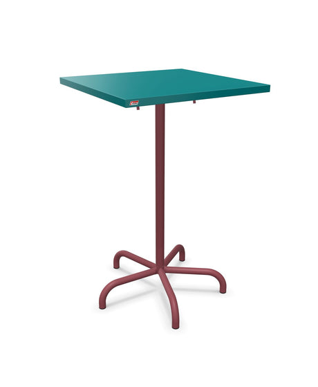 Schaffner Säntis Table haute rabattable 70x70cm h:110cm Bleu Kali 56 Bordeaux 38 