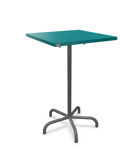 Schaffner Säntis Table haute rabattable 70x70cm h:110cm Bleu Kali 56 Graphite 73 
