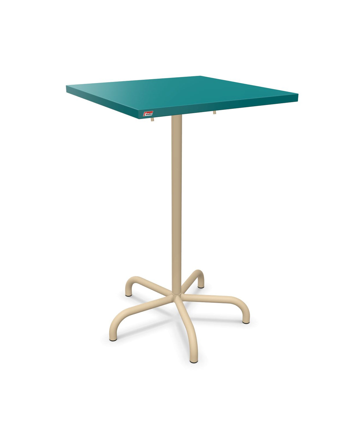 Schaffner Säntis Table haute rabattable 70x70cm h:110cm Bleu Kali 56 Marron Pastel 83 