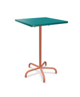 Schaffner Säntis Table haute rabattable 70x70cm h:110cm Bleu Kali 56 Terracotta 84 