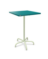 Schaffner Säntis Table haute rabattable 70x70cm h:110cm Bleu Kali 56 Vert Pastel 64 