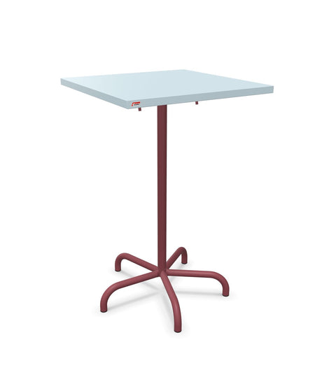 Schaffner Säntis Table haute rabattable 70x70cm h:110cm Bleu Pastel 51 Bordeaux 38 