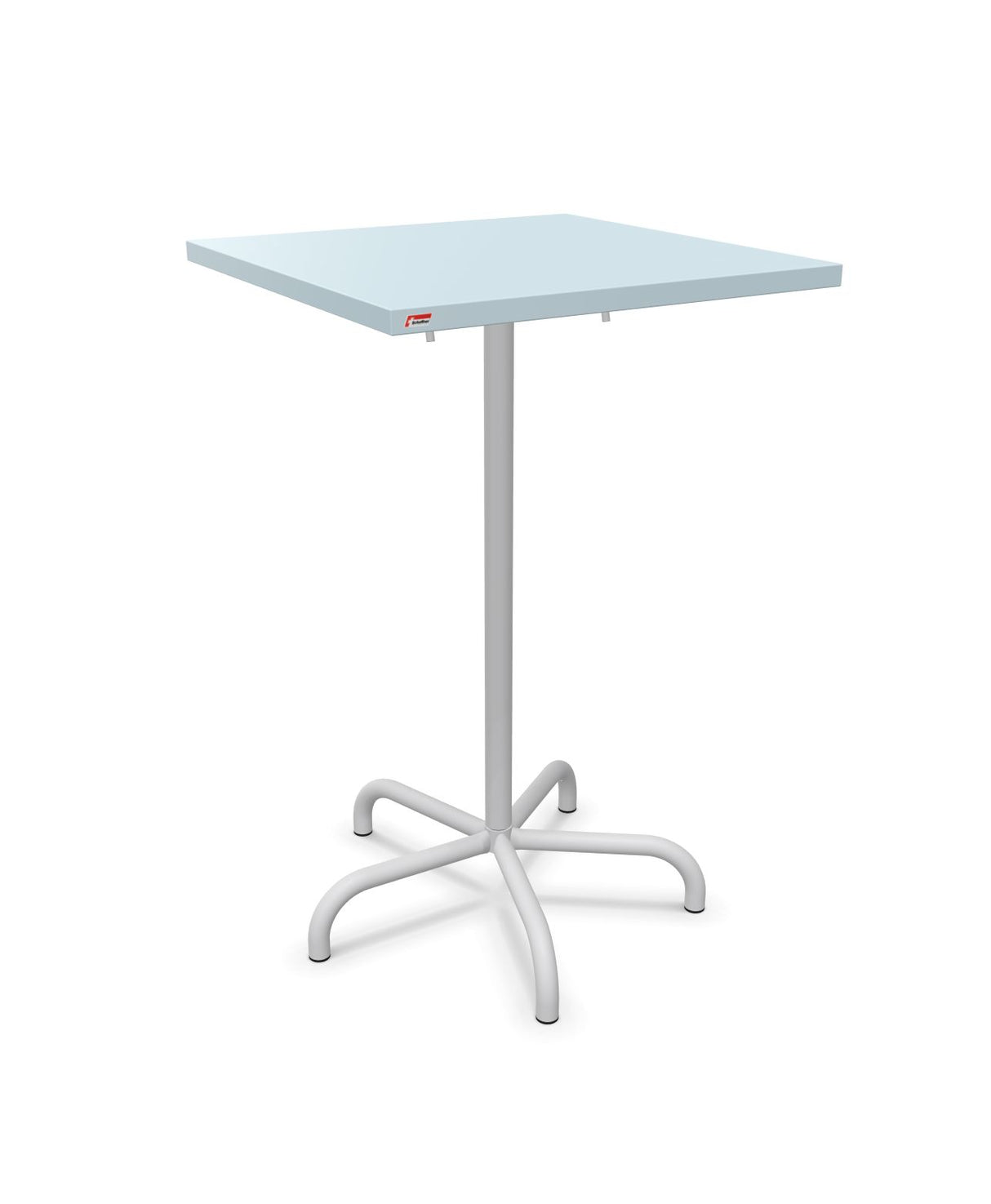Schaffner Säntis Table haute rabattable 70x70cm h:110cm Bleu Pastel 51 Gris Argent 78 