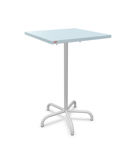 Schaffner Säntis Table haute rabattable 70x70cm h:110cm Bleu Pastel 51 Gris Argent 78 