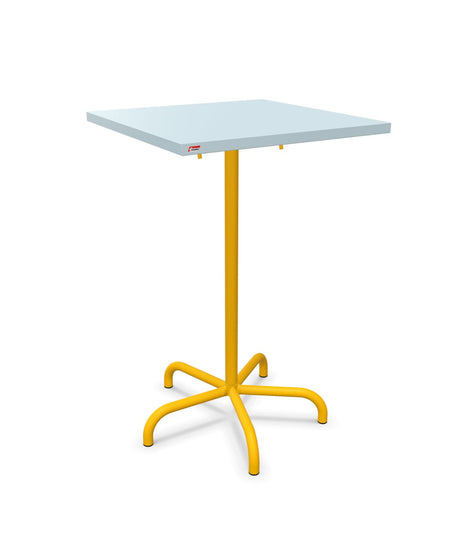 Schaffner Säntis Table haute rabattable 70x70cm h:110cm Bleu Pastel 51 Jaune 11 