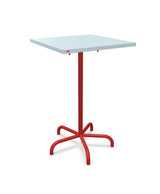 Schaffner Säntis Table haute rabattable 70x70cm h:110cm Bleu Pastel 51 Rouge 30 
