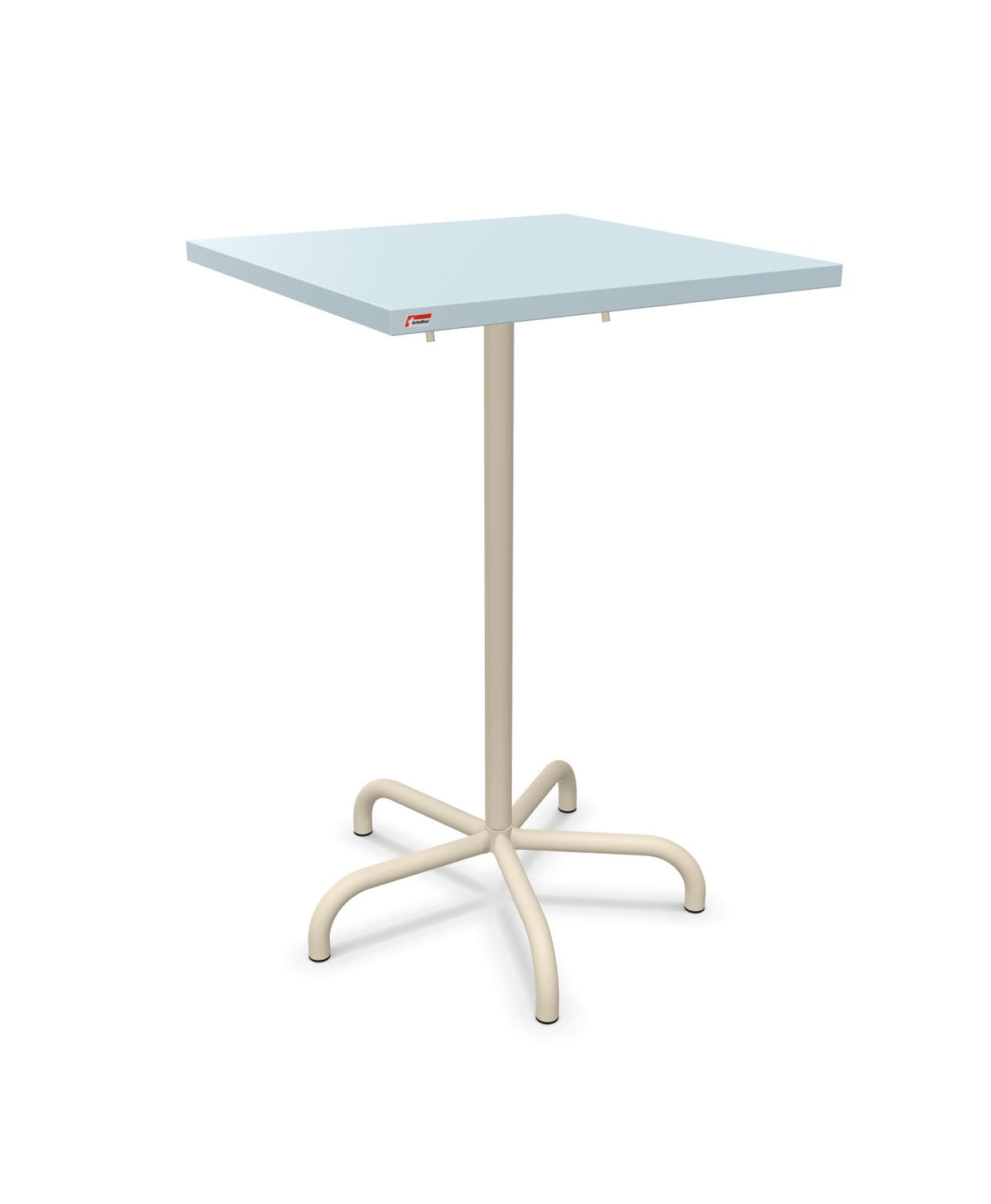 Schaffner Säntis Table haute rabattable 70x70cm h:110cm Bleu Pastel 51 Sable Pastel 15 