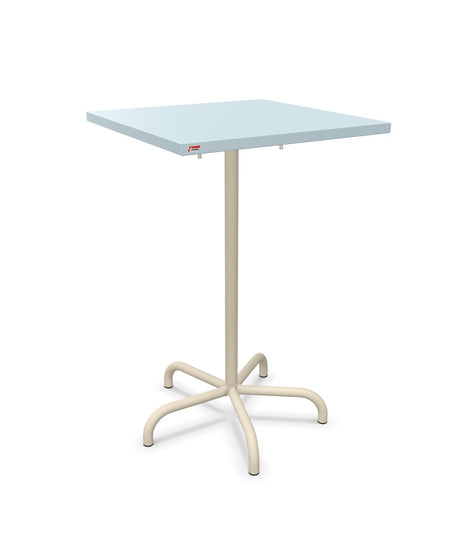 Schaffner Säntis Table haute rabattable 70x70cm h:110cm Bleu Pastel 51 Sable Pastel 15 