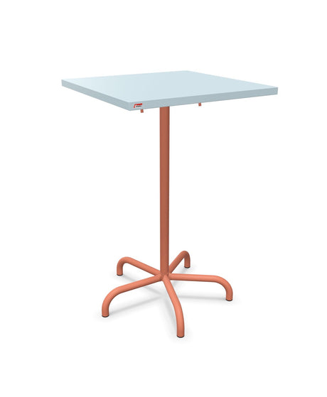 Schaffner Säntis Table haute rabattable 70x70cm h:110cm Bleu Pastel 51 Terracotta 84 