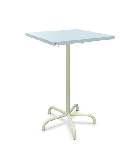Schaffner Säntis Table haute rabattable 70x70cm h:110cm Bleu Pastel 51 Vert Pastel 64 