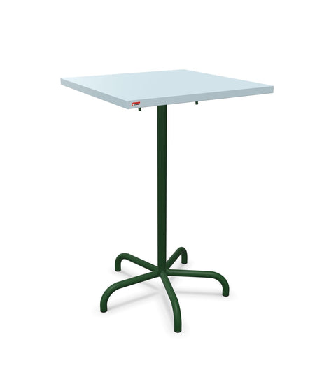 Schaffner Säntis Table haute rabattable 70x70cm h:110cm Bleu Pastel 51 Vert Sapin 66 