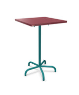 Schaffner Säntis Table haute rabattable 70x70cm h:110cm Bordeaux 38 Bleu Kali 56 
