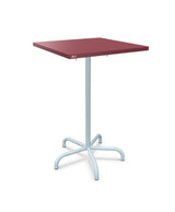 Schaffner Säntis Table haute rabattable 70x70cm h:110cm Bordeaux 38 Bleu Pastel 51 