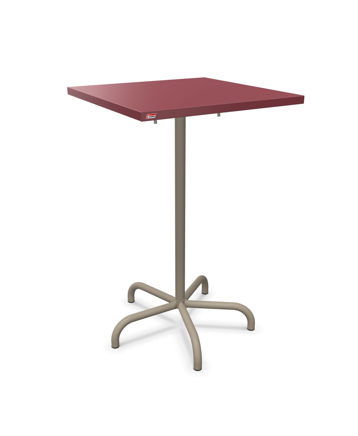 Schaffner Säntis Table haute rabattable 70x70cm h:110cm Bordeaux 38 Champagne 85 