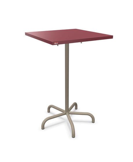 Schaffner Säntis Table haute rabattable 70x70cm h:110cm Bordeaux 38 Champagne 85 
