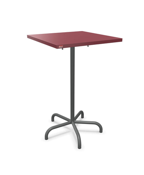 Schaffner Säntis Table haute rabattable 70x70cm h:110cm Bordeaux 38 Graphite 73 