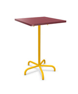 Schaffner Säntis Table haute rabattable 70x70cm h:110cm Bordeaux 38 Jaune 11 