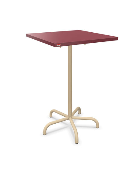 Schaffner Säntis Table haute rabattable 70x70cm h:110cm Bordeaux 38 Marron Pastel 83 