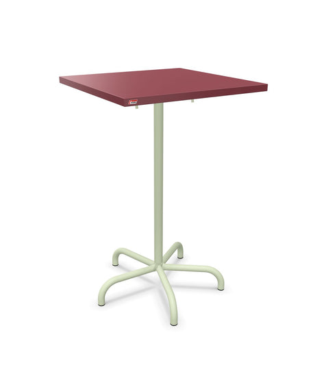 Schaffner Säntis Table haute rabattable 70x70cm h:110cm Bordeaux 38 Vert Pastel 64 