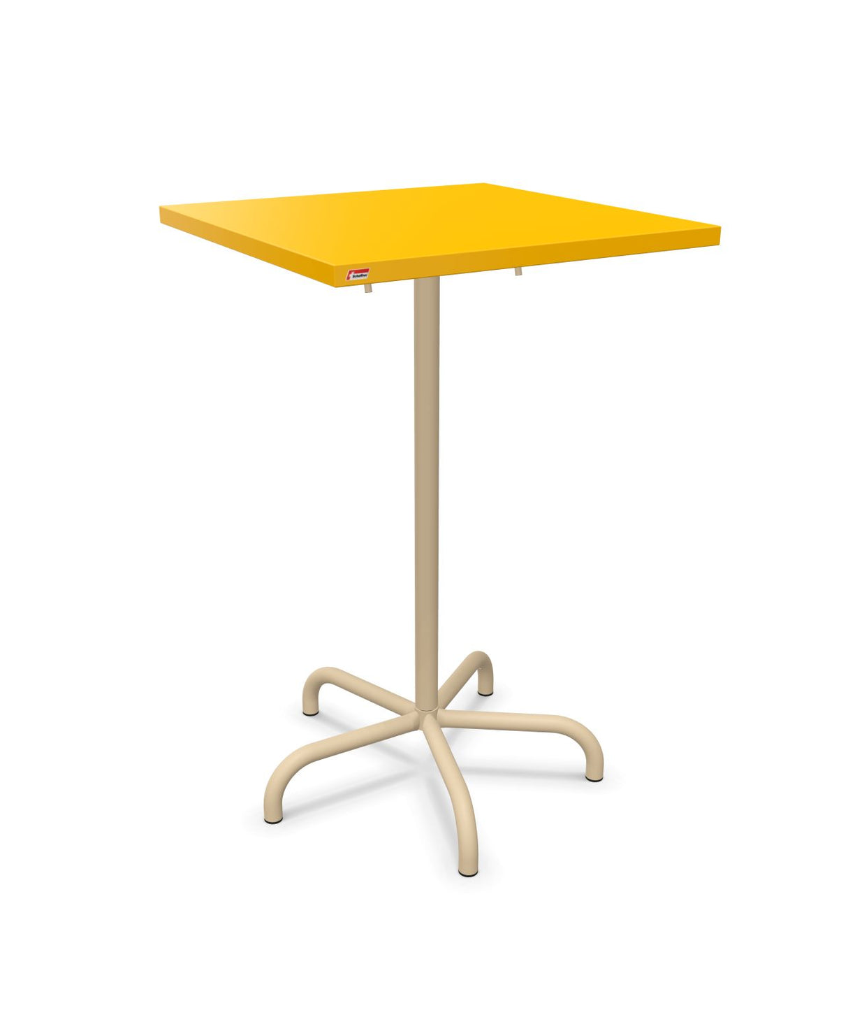Schaffner Säntis Table haute rabattable 70x70cm h:110cm Jaune 11 Marron Pastel 83 