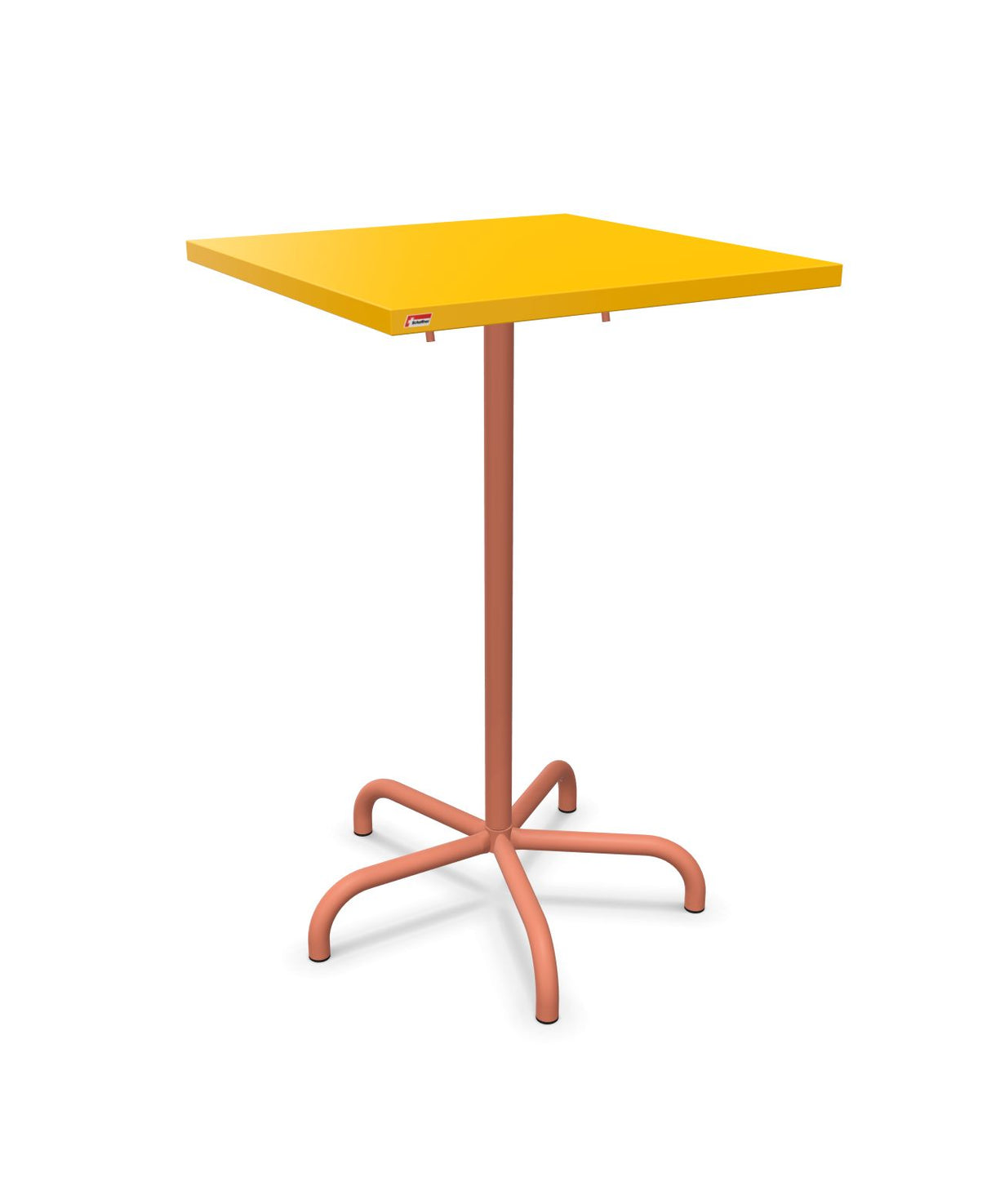 Schaffner Säntis Table haute rabattable 70x70cm h:110cm Jaune 11 Terracotta 84 