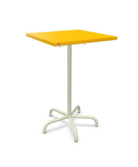 Schaffner Säntis Table haute rabattable 70x70cm h:110cm Jaune 11 Vert Pastel 64 